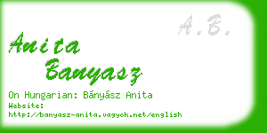 anita banyasz business card